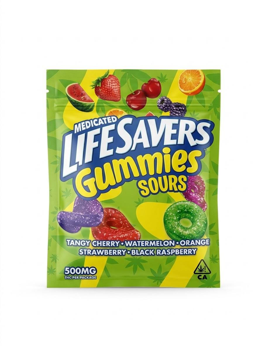 Lifesavers Gummies Sours THC 500mg Medicated Lifesavers Gummies Sours THC 500mg Medicated